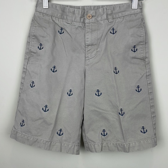 Vineyard Vines | Khaki Shorts with Blue Anchors Embroidered Shorts; Size 16 - Picture 12 of 12
